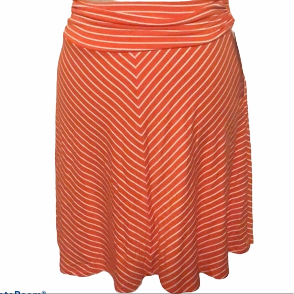 💕Orange 🍊 White Striped Skirt - Picture 3 of 8